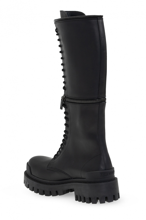 25SS new/BALENCIAGA プーレーヌブーツ Boots Black Balenciaga Biker Over-the-Knee Boots | Saks Fifth Avenue